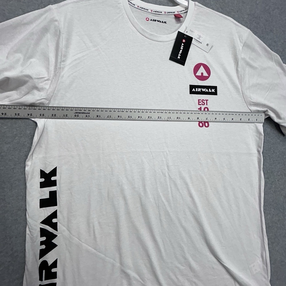 Airwalk Graphic T Shirt Men 2XL White Pink Black Logo Skateboard Tee NWT 1986 - Picture 12 of 14